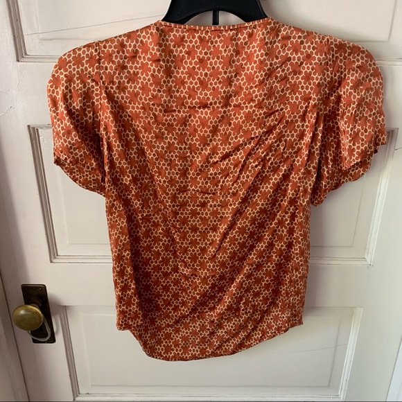 Corey Lynn Calter 100% Silk Embroidered Coin Tribal Far East Blouse Size 8 - Picture 3 of 9